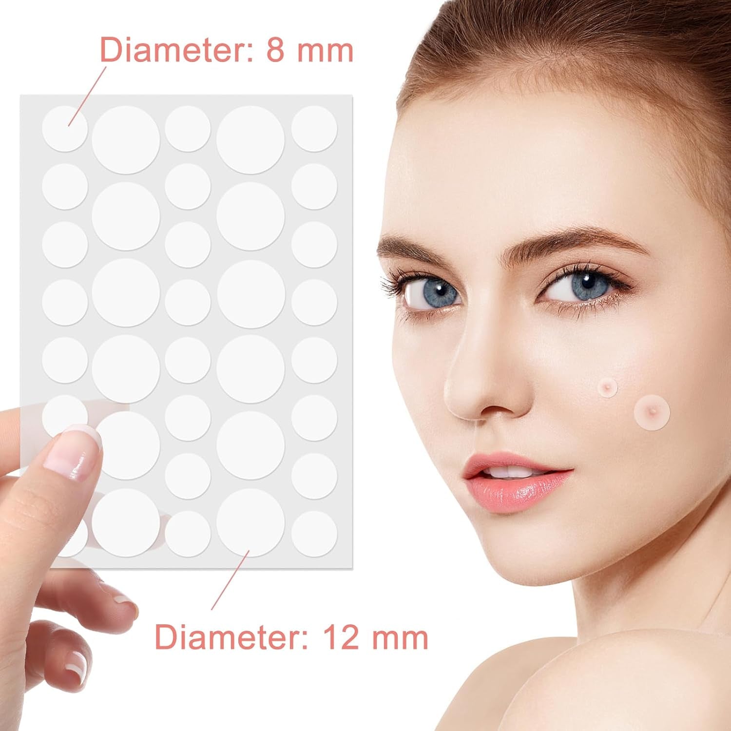 Pimple Patches for Face,144Pcs Hydrocolloid Acne Patches, Absorbing Cover Invisible Blemish Spot Patches, Spot Treatment Stickers Effectively Calm & Relieves Acne Facial Skin Care