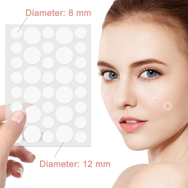 Pimple Patches for Face,144Pcs Hydrocolloid Acne Patches, Absorbing Cover Invisible Blemish Spot Patches, Spot Treatment Stickers Effectively Calm & Relieves Acne Facial Skin Care
