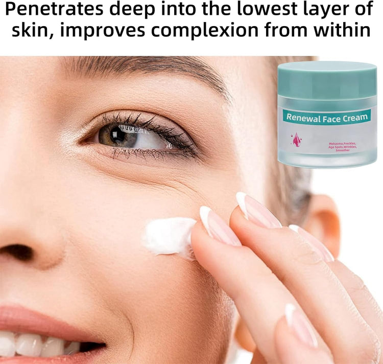 Saam Face Cream,Renewal Face Cream anti Wrinkle,Anti Aging Face Cream for Women,Moisturiser Face Women applied on skin.